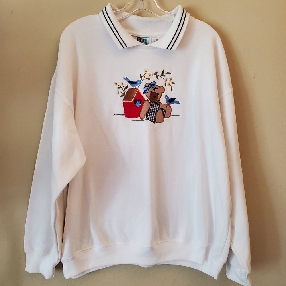 Vintage Boli Spirit Women's Sweater White Size XL‎